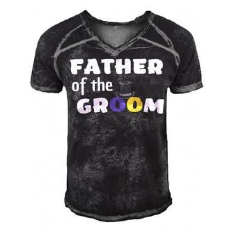 Father Of The Groom Getting Ready For The Wedding Men's Short Sleeve V-neck 3D Print Retro Tshirt | Favorety AU