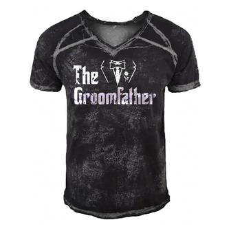 Father Of The Groom Wedding Grooms Dad Men's Short Sleeve V-neck 3D Print Retro Tshirt | Mazezy