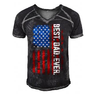 Fathers Day Best Dad Ever With Us V3 Men's Short Sleeve V-neck 3D Print Retro Tshirt | Favorety AU