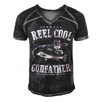 Fishing Reel Cool Godfather Men's Short Sleeve V-neck 3D Print Retro Tshirt | Favorety AU