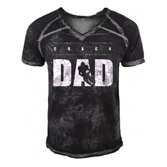 Football Coach Dad Coach Sport Lover Men's Short Sleeve V-neck 3D Print Retro Tshirt | Mazezy