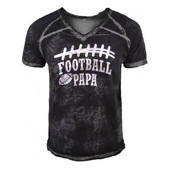 Football Papafathers Day Gift Idea Men's Short Sleeve V-neck 3D Print Retro Tshirt | Mazezy
