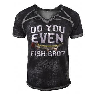 Funny Alligator Gar Fish Saying Freshwater Fishing Gift Men's Short Sleeve V-neck 3D Print Retro Tshirt | Mazezy