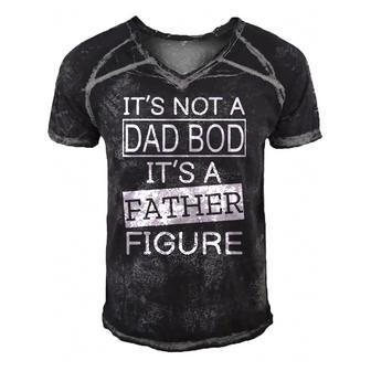 Funny Dad Bod Figure Fathers Day Gift Men's Short Sleeve V-neck 3D Print Retro Tshirt | Mazezy