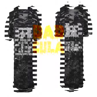 Funny Dadcula Dracula Halloween Dad Costume Men's Short Sleeve V-neck 3D Print Retro Tshirt | Mazezy