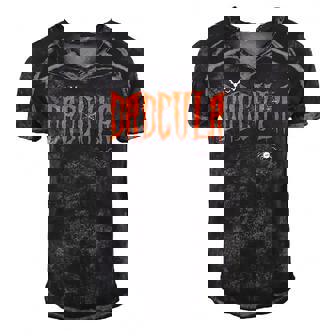 Funny Dadcula Halloween Dad Costume Spider Webs Dracula 2021 Men's Short Sleeve V-neck 3D Print Retro Tshirt | Mazezy