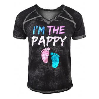 Funny Gender Reveal Clothing For Dad Im The Pappy Men's Short Sleeve V-neck 3D Print Retro Tshirt | Mazezy