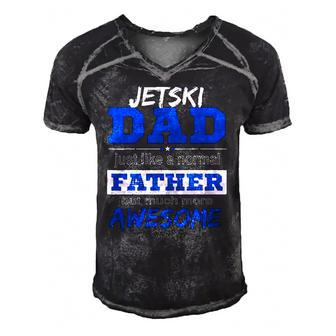 Funny Jetski Dad Fathers Day Sport Lover Men's Short Sleeve V-neck 3D Print Retro Tshirt | Mazezy