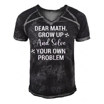 Funny Math Quote For Girls Boys Teens Men Women Dear Math V2 Men's Short Sleeve V-neck 3D Print Retro Tshirt | Favorety CA