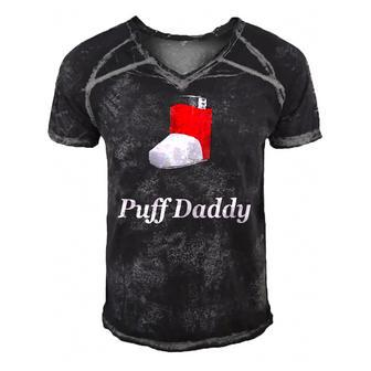 Funny Puff Daddy Asthma Awareness Gift Men's Short Sleeve V-neck 3D Print Retro Tshirt | Mazezy
