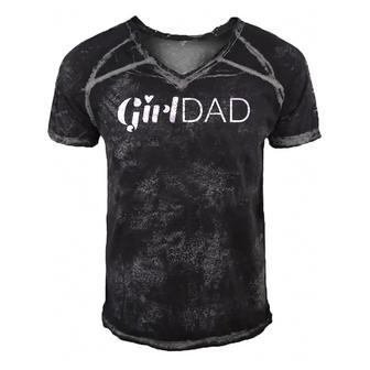 Girl Dad Outnumbered Tee Fathers Day Gift From Wife Daughter Men's Short Sleeve V-neck 3D Print Retro Tshirt