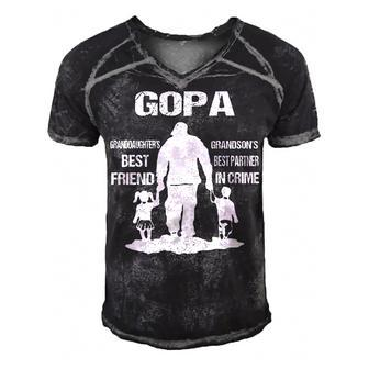 Gopa Grandpa Gift Gopa Best Friend Best Partner In Crime Men's Short Sleeve V-neck 3D Print Retro Tshirt - Seseable