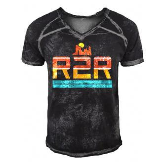 Grand Canyon National Park R2r2r Rim To R2r Hiking Camping Men's Short Sleeve V-neck 3D Print Retro Tshirt | Mazezy