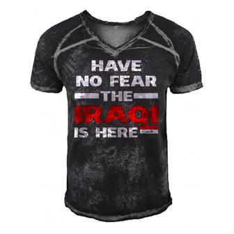Have No Fear The Iraqi Is Here Proud Iraq Pride Funny Flag Men's Short Sleeve V-neck 3D Print Retro Tshirt | Mazezy
