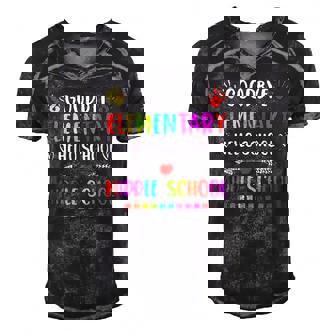 Hello Middle School Graduation Goodbye Elementary School Men's Short Sleeve V-neck 3D Print Retro Tshirt | Mazezy