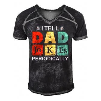 I Tell Dad Jokes Periodically Funny Fathers Day Men's Short Sleeve V-neck 3D Print Retro Tshirt | Mazezy