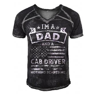 Im A Dad And Cab Driver Funny Fathers Day & 4Th Of July Men's Short Sleeve V-neck 3D Print Retro Tshirt - Seseable