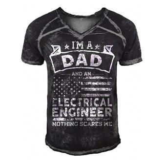 Im A Dad And Electrical Engineer Fathers Day & 4Th Of July Men's Short Sleeve V-neck 3D Print Retro Tshirt - Seseable