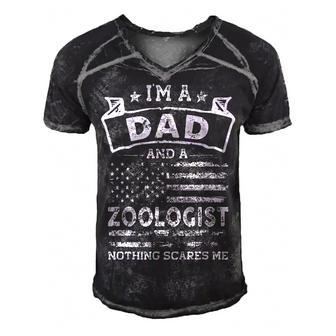 Im A Dad And Zoologist Funny Fathers Day & 4Th Of July Men's Short Sleeve V-neck 3D Print Retro Tshirt - Seseable