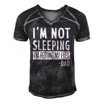 Im Not Sleeping Im Resting My Eyes Dad Men's Short Sleeve V-neck 3D Print Retro Tshirt | Mazezy