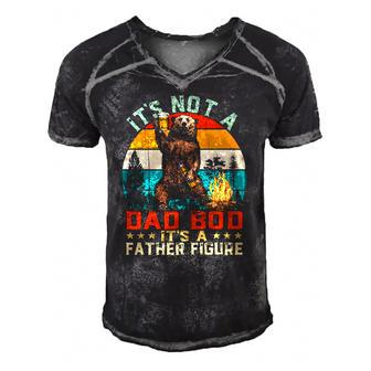 Its Not A Dad Bod Its A Father Figure Funny Bear Vintage Men's Short Sleeve V-neck 3D Print Retro Tshirt | Mazezy