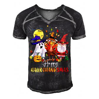 Lover Halloween Merry Christmas Happy 14 Shirt Men's Short Sleeve V-neck 3D Print Retro Tshirt | Favorety