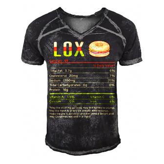 Lox Nutrition Facts Funny Christmas 12 Shirt Men's Short Sleeve V-neck 3D Print Retro Tshirt | Favorety