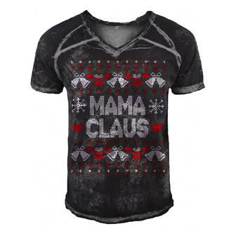 Mama Claus Christmas Ugly Sweater V2 Men's Short Sleeve V-neck 3D Print Retro Tshirt | Favorety DE