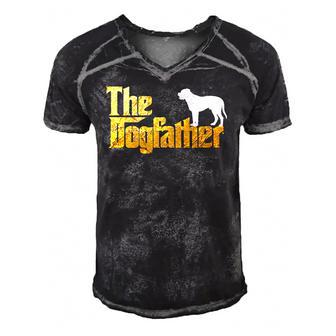 Mastiff Gifts - Mastiff Gift The Dogfather Men's Short Sleeve V-neck 3D Print Retro Tshirt | Mazezy