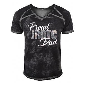 Mens Awesome Proud Jrotc Dad For Dads Of Jrotc Cadets Men's Short Sleeve V-neck 3D Print Retro Tshirt | Mazezy