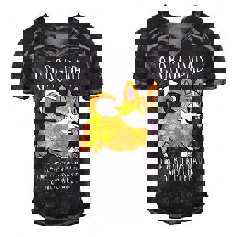 Mens Corgi Dad Like A Regular Dad Only Cooler - Funny Corgi Men's Short Sleeve V-neck 3D Print Retro Tshirt - Monsterry