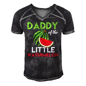 Mens Cute Watermelon Daddy Design Dad For Men Men's Short Sleeve V-neck 3D Print Retro Tshirt | Mazezy