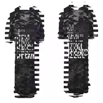 Mens Dad The Man The Myth The Legend Best Fathers Day Men's Short Sleeve V-neck 3D Print Retro Tshirt | Mazezy