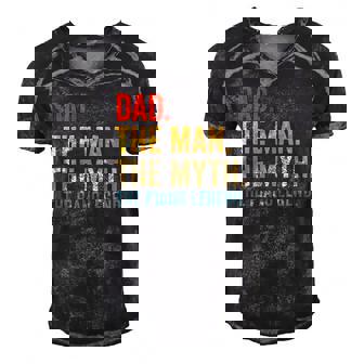 Mens Dad The Man The Myth The Piano Legend Fathers Day Men's Short Sleeve V-neck 3D Print Retro Tshirt | Mazezy