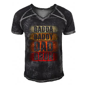 Mens Dada Daddy Dad Bruh Fathers Day Men's Short Sleeve V-neck 3D Print Retro Tshirt - Monsterry