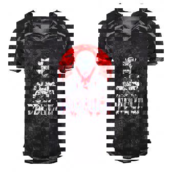 Mens Funny Halloween Dad Dracula Costume Dadcula Men's Short Sleeve V-neck 3D Print Retro Tshirt | Mazezy