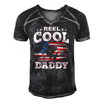 Mens Gift For Fathers Day Tee - Fishing Reel Cool Daddy Men's Short Sleeve V-neck 3D Print Retro Tshirt