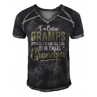 Mens Gifts For Gramps Gifts From Grandchildren Gramps Men's Short Sleeve V-neck 3D Print Retro Tshirt | Mazezy