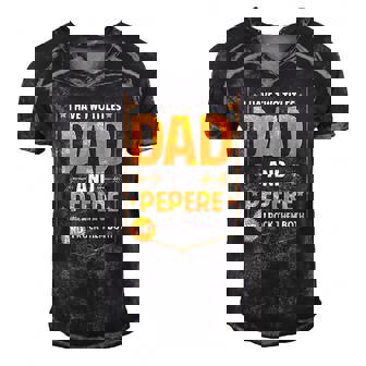 Mens I Have Two Titles Dad And Pepere Gifts Pepere Fathers Day Men's Short Sleeve V-neck 3D Print Retro Tshirt | Mazezy