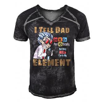 Mens I Tell Dad Jokes Periodically But Only When Im In My Element Men's Short Sleeve V-neck 3D Print Retro Tshirt | Mazezy