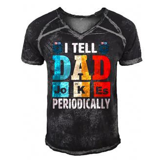 Mens I Tell Dad Jokes Periodically Daddy Fathers Day Mens Men's Short Sleeve V-neck 3D Print Retro Tshirt | Mazezy