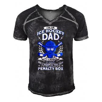 Mens Im An Ice Hockey Dad Like A Normal Hockey Men's Short Sleeve V-neck 3D Print Retro Tshirt | Mazezy