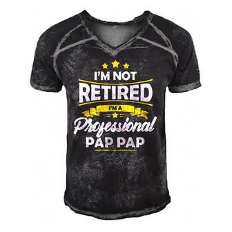 Mens Im Not Retired Im A Professional Pap Pap Fathers Day Men's Short Sleeve V-neck 3D Print Retro Tshirt | Mazezy