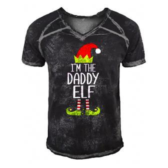 Mens Im The Daddy Elf Matching Christmas Family Men's Short Sleeve V-neck 3D Print Retro Tshirt | Mazezy