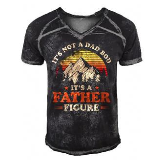 Mens Its Not A Dad Bod Its A Father Figure Mountain Men's Short Sleeve V-neck 3D Print Retro Tshirt | Mazezy