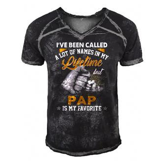 Mens Ive Been Called A Lot Of Names But Pap Is My Favorite Men's Short Sleeve V-neck 3D Print Retro Tshirt | Mazezy