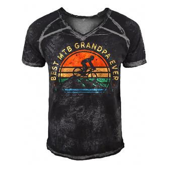 Mens Mountain Bike Retro Biking Vintage - Mtb Biker Grandpa Gifts 481 Trending Shirt Men's Short Sleeve V-neck 3D Print Retro Tshirt | Favorety AU