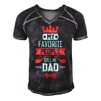 Mens My Favorite People Call Me Pop Fathers Day Men's Short Sleeve V-neck 3D Print Retro Tshirt - Monsterry