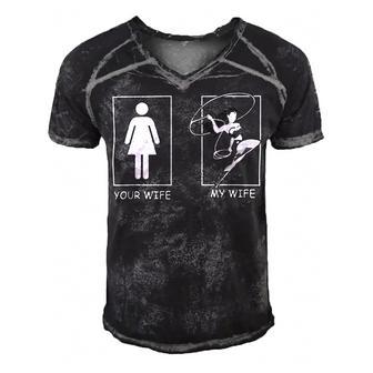 Mens My Wife Vs Your Wife Funny Husband Men Groom Present Sleeveless Top 269 Trending Shi Men's Short Sleeve V-neck 3D Print Retro Tshirt | Favorety