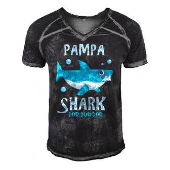 Mens Pampa Shark Gift Doo Doo Men's Short Sleeve V-neck 3D Print Retro Tshirt | Mazezy